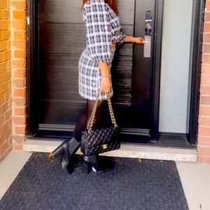 Black and white plaid 2 piece matching set